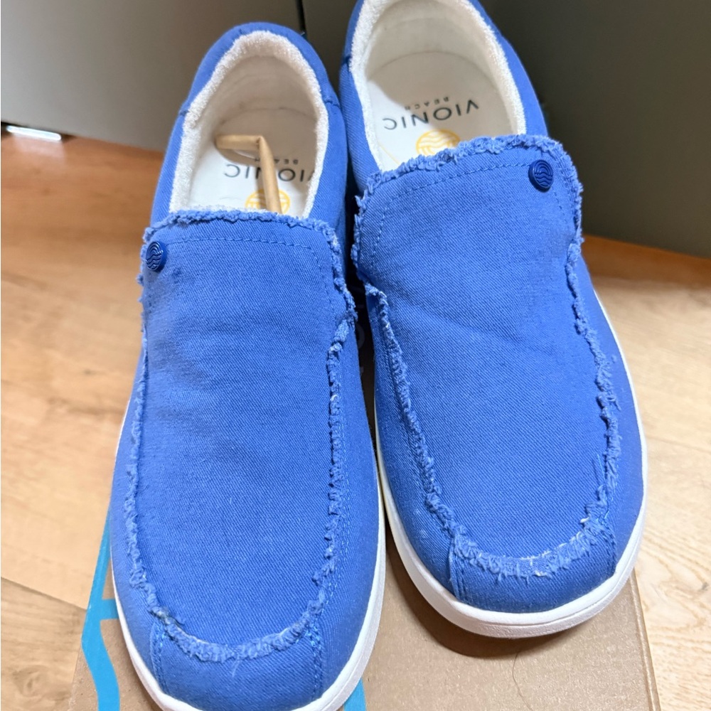 Vionic Sea Blue Canvas Slip-On Sneakers